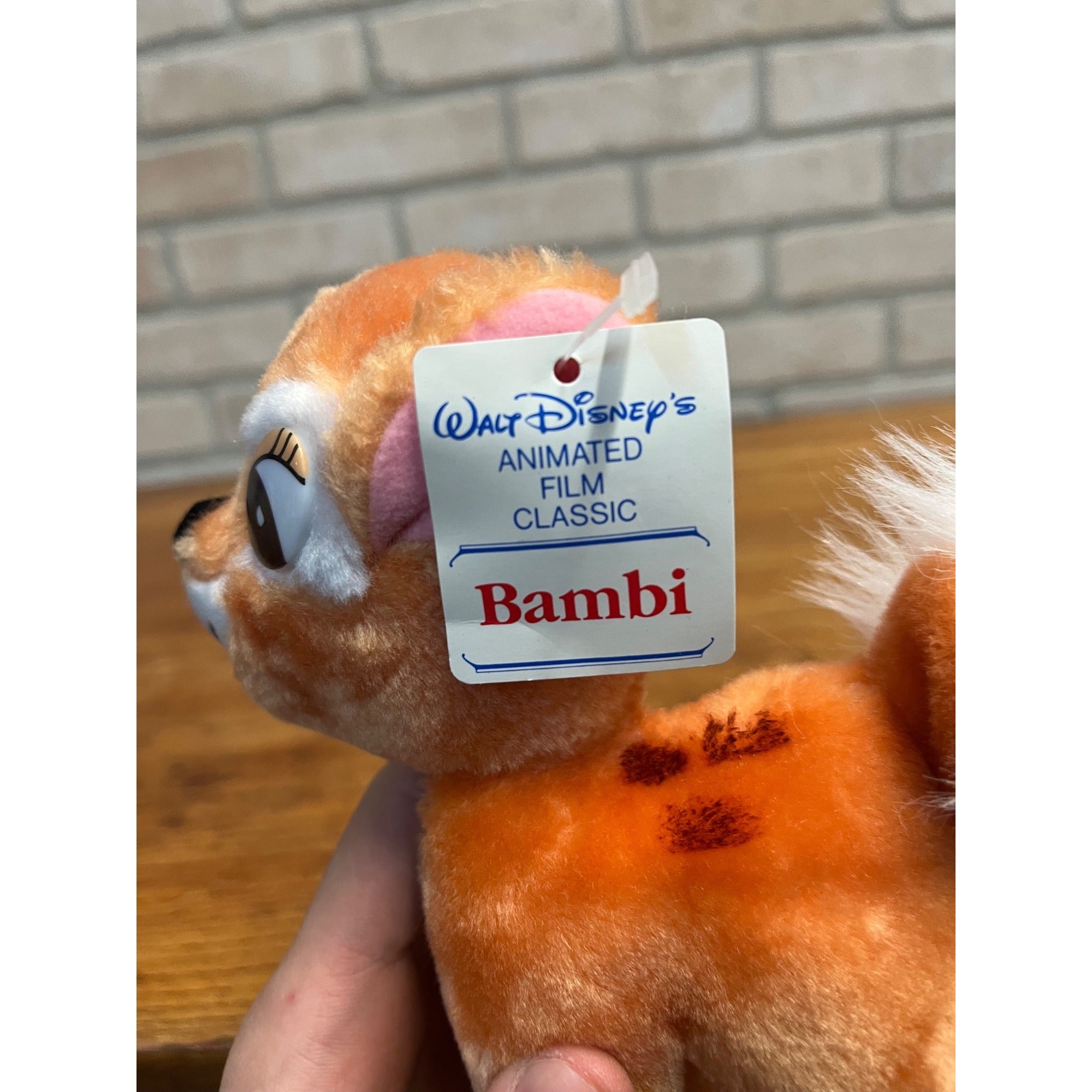 Vintage Disney Bambi Deer Plush Hardees Canasa Trading 1985 7" Standing Baby