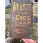 RARE Original 1900s Webster School Shoe Advertising Copper Trade Store Sign