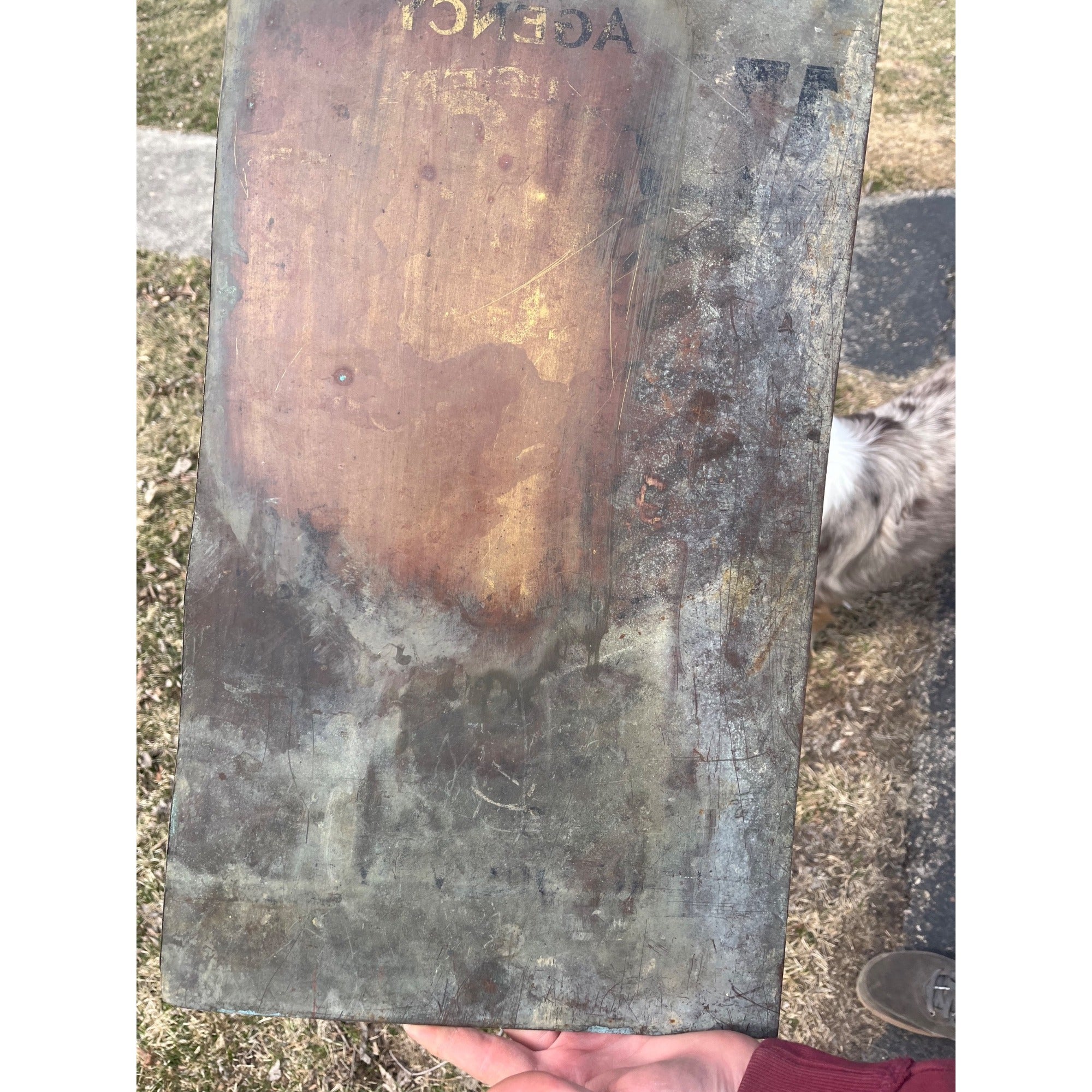 RARE Original 1900s Webster School Shoe Advertising Copper Trade Store Sign