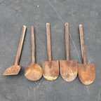 Antique Lot of 5 Telephone Pole Trench Excavating Shovel Heads Leach Oshkosh
