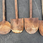 Antique Lot of 5 Telephone Pole Trench Excavating Shovel Heads Leach Oshkosh