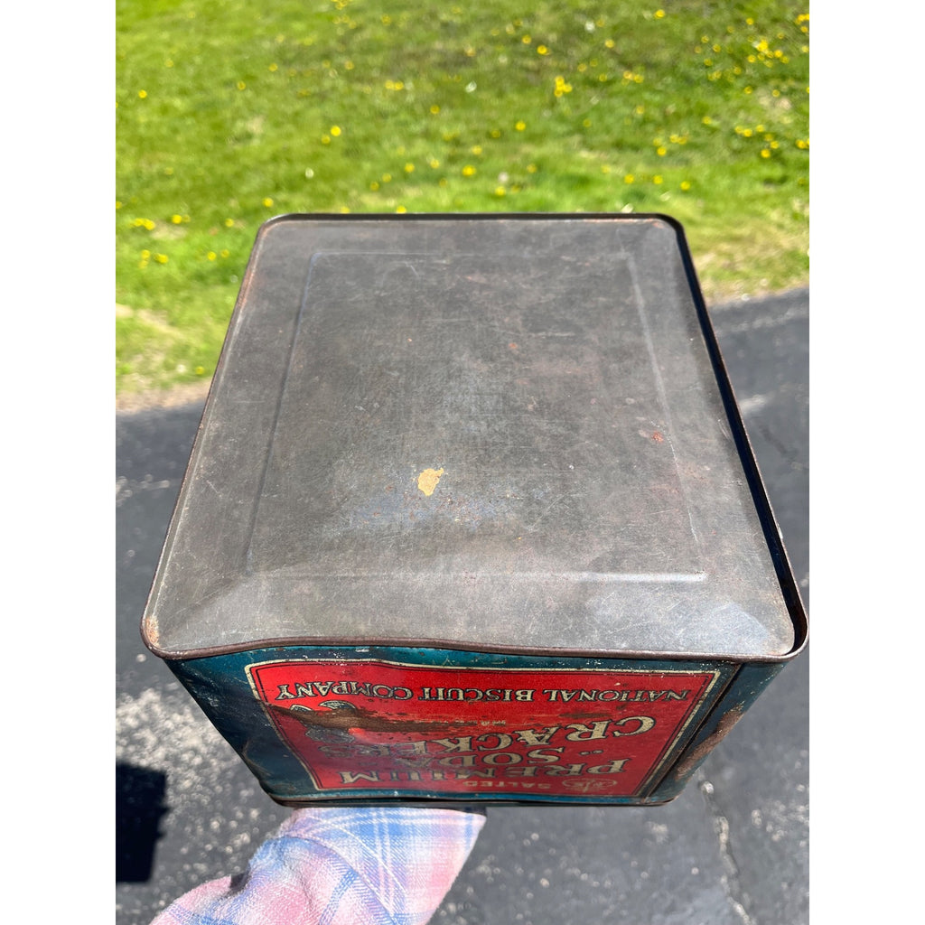 1920s Americana Premium Soda Crackers Advertising Tin National Biscuit Co USA NABISCO
