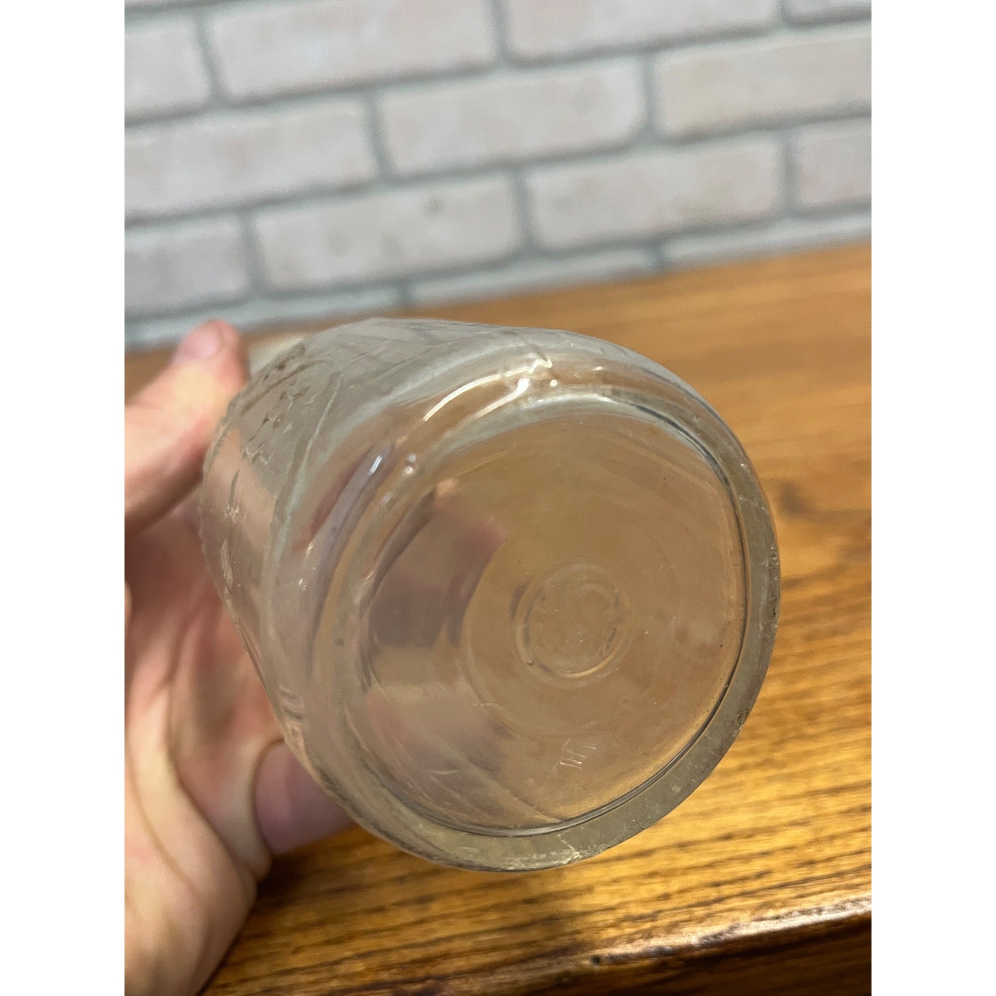Vintage Luxerin Dairy Ribbed Glass Half-Pint Milk Bottle Fond du Lac, WI