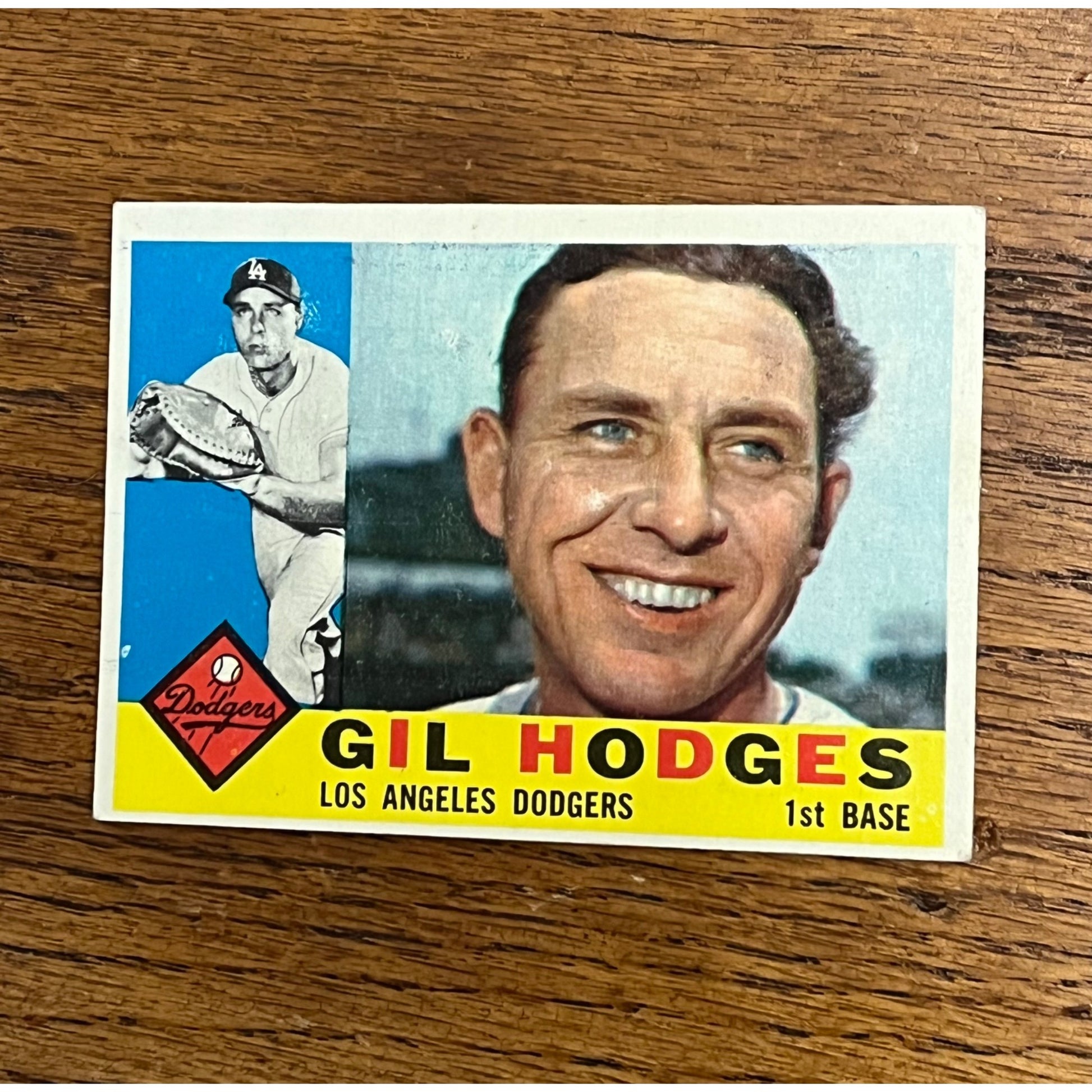 1960 Topps Baseball Gil Hodges Los Angeles Dodgers #295 - VG
