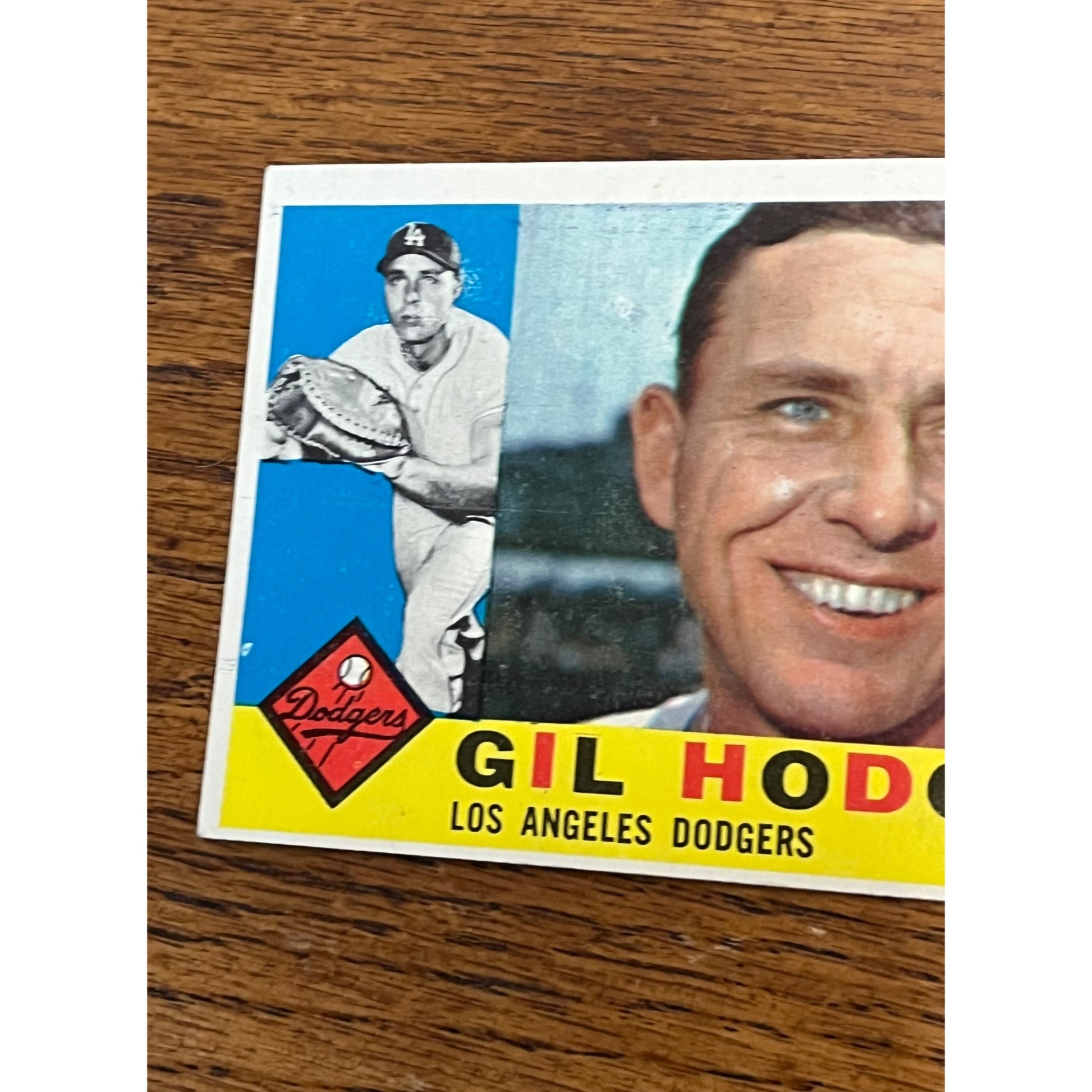 1960 Topps Baseball Gil Hodges Los Angeles Dodgers #295 - VG