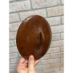 Antique Vintage Brown Albany Glazed Stoneware Lid Cover Replacement 7-3/4"