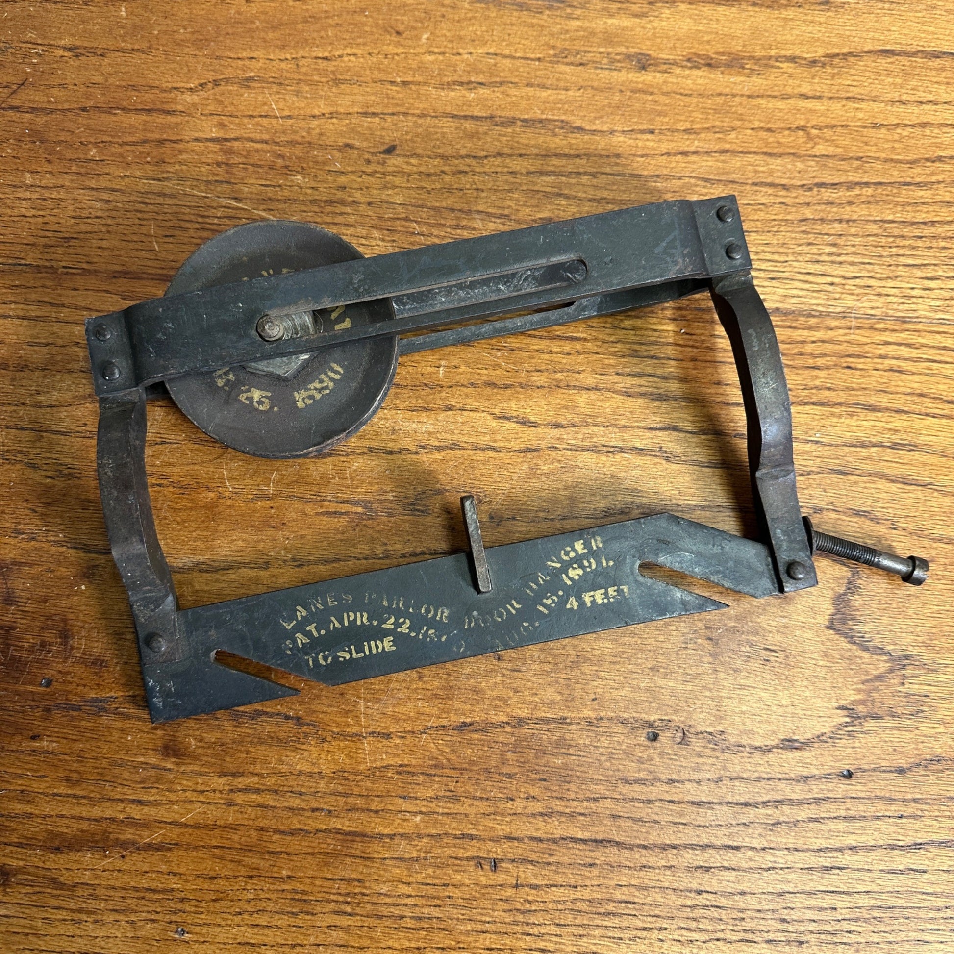 Antique Lanes Parlor / Pocket Door Hanger Roller Patent c. 1890s