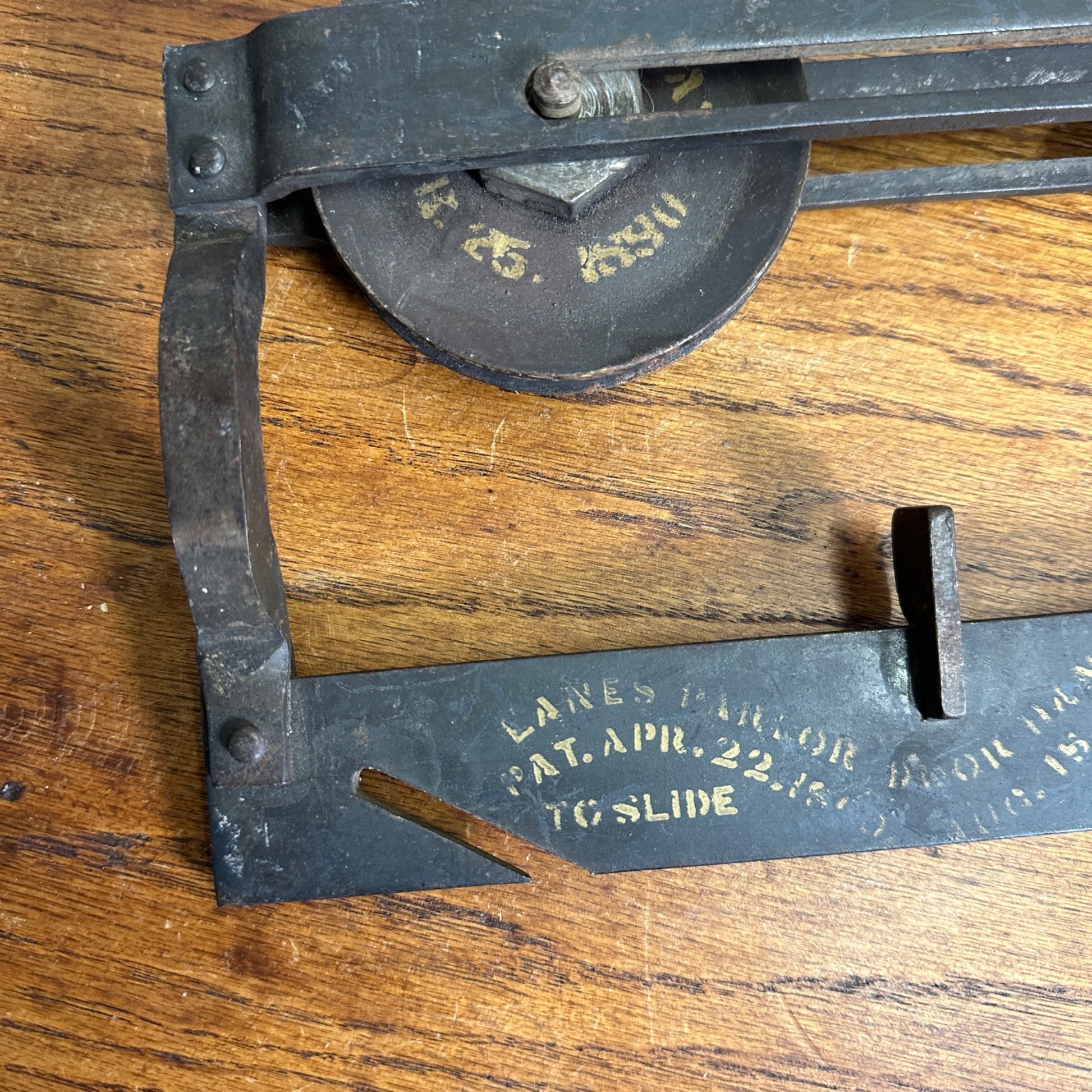 Antique Lanes Parlor / Pocket Door Hanger Roller Patent c. 1890s