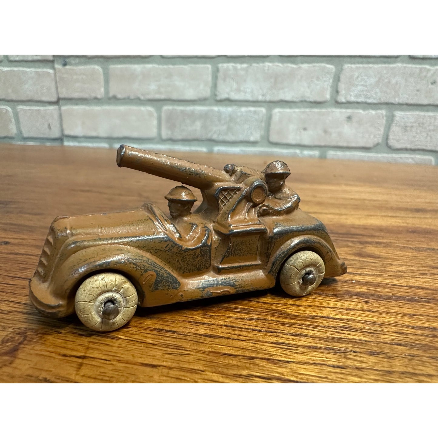 Artillery Cannon Car "Made in USA" Barclay Manoil Grey Iron Solider