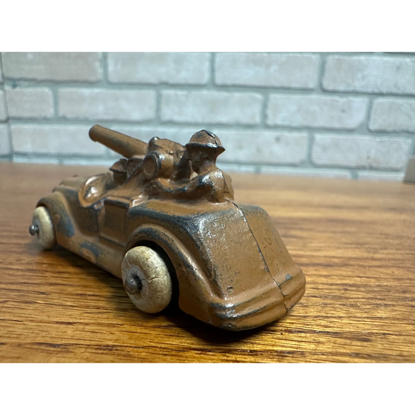 Artillery Cannon Car "Made in USA" Barclay Manoil Grey Iron Solider