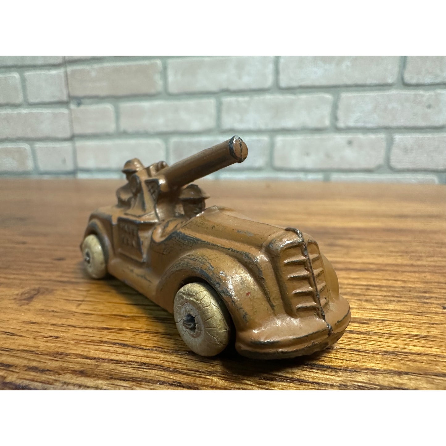 Artillery Cannon Car "Made in USA" Barclay Manoil Grey Iron Solider