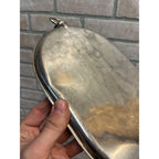 Antique Schrader Stainless Steel Metal Hot Water Bottle Bed Warmer w/ Plug