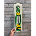 Vintage Up-Town Beverages Soda Advertising Thermometer Sign Uptown
