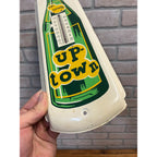 Vintage Up-Town Beverages Soda Advertising Thermometer Sign Uptown