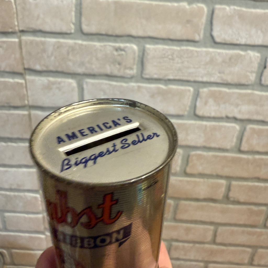 Vintage 1940s Pabst Blue Ribbon Beer Can COIN BANK TapaCan Milwaukee 2.75"