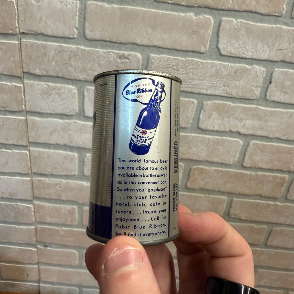 Vintage 1940s Pabst Blue Ribbon Beer Can COIN BANK TapaCan Milwaukee 2.75"