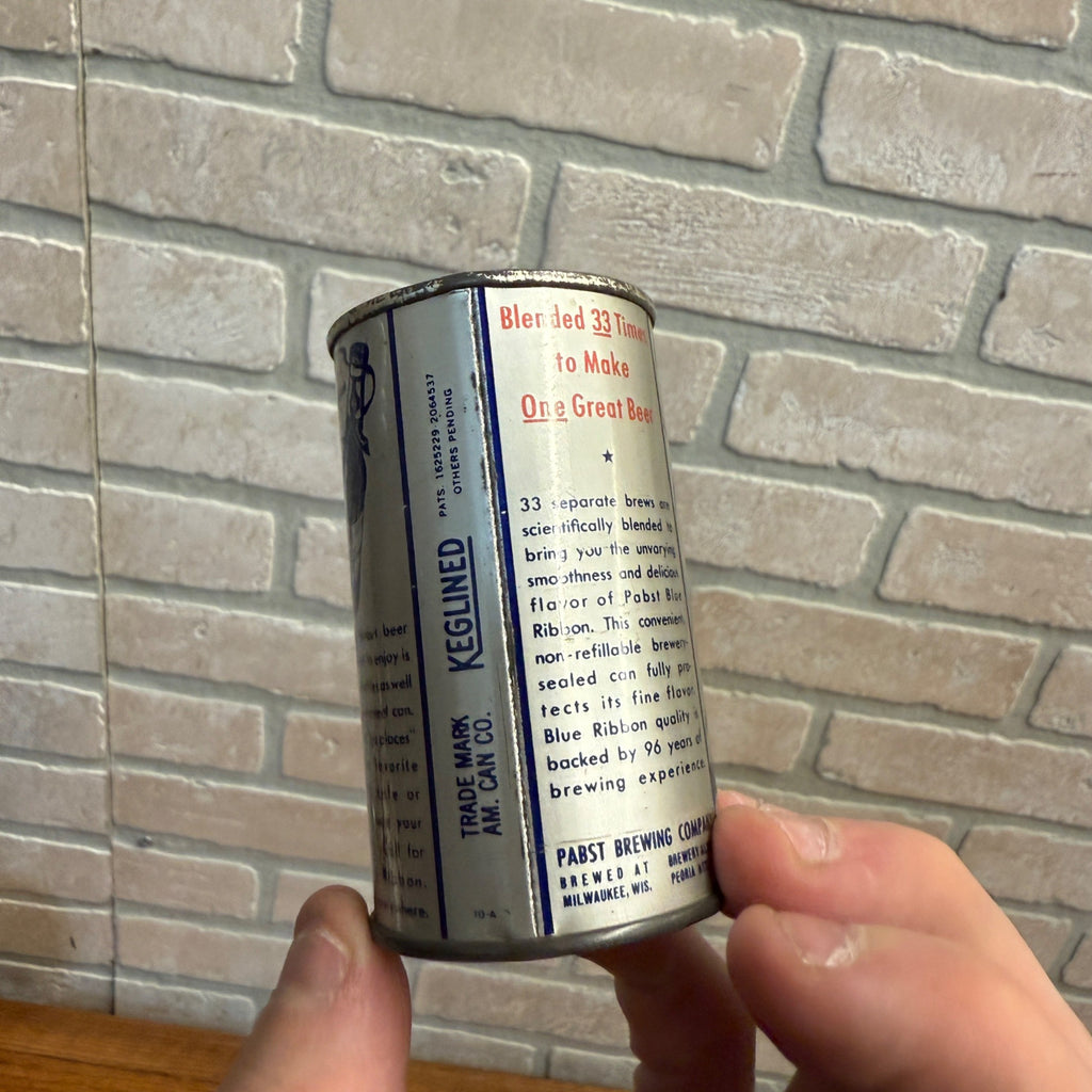 Vintage 1940s Pabst Blue Ribbon Beer Can COIN BANK TapaCan Milwaukee 2.75"