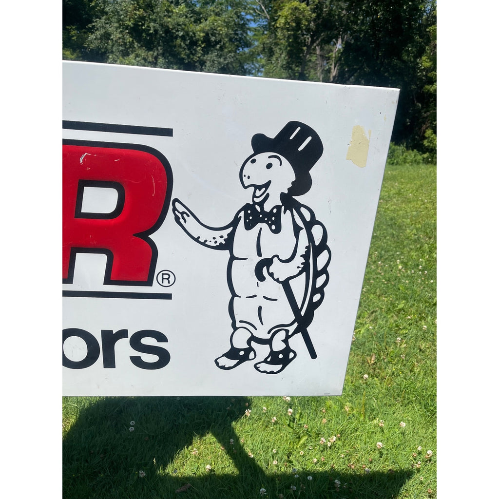 Vintage Snappers Mowers Tillers Tractors Embossed Metal Dealer Sign Advertising 70"x 20"