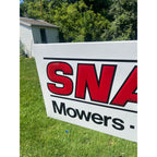 Vintage Snappers Mowers Tillers Tractors Embossed Metal Dealer Sign Advertising 70"x 20"