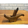 Antique c1880s Coachmakers Compass or Circular Wood Plane W/ Steel Sole