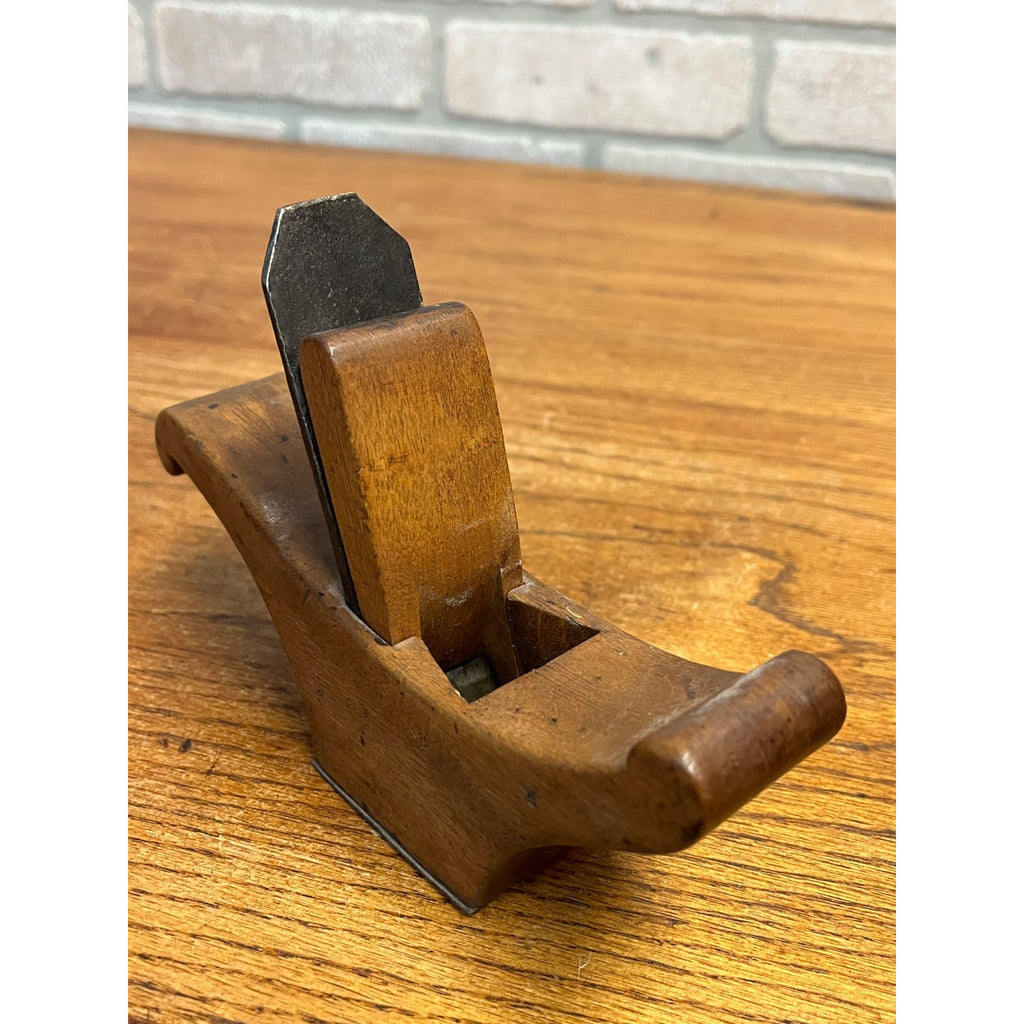 Antique c1880s Coachmakers Compass or Circular Wood Plane W/ Steel Sole