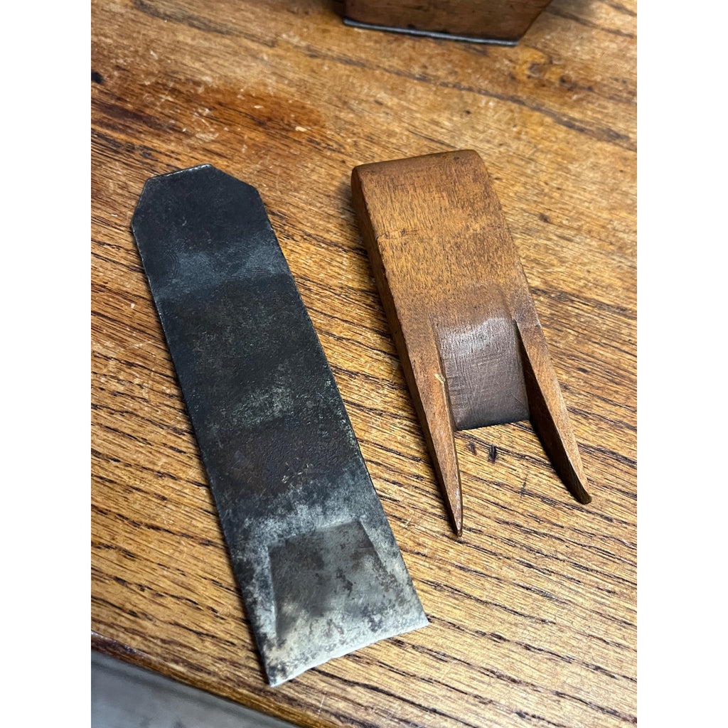 Antique c1880s Coachmakers Compass or Circular Wood Plane W/ Steel Sole