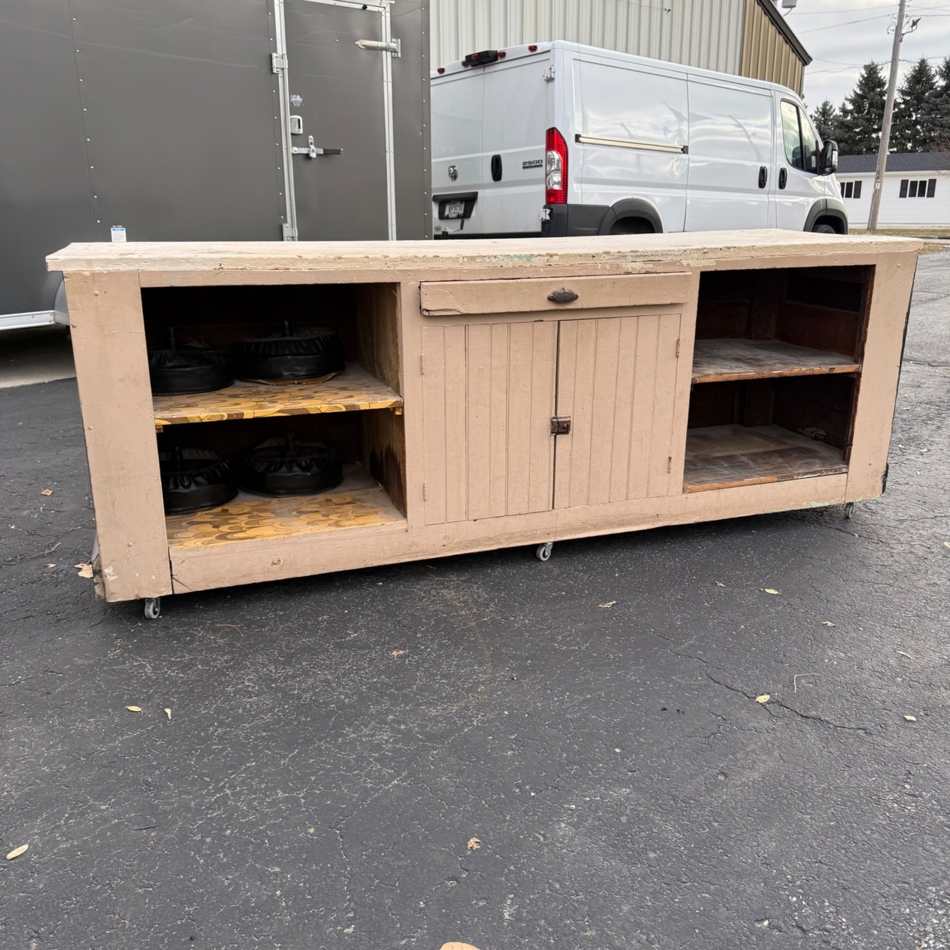 Vintage Workbench Counter Workstation Table General Mercantile Display