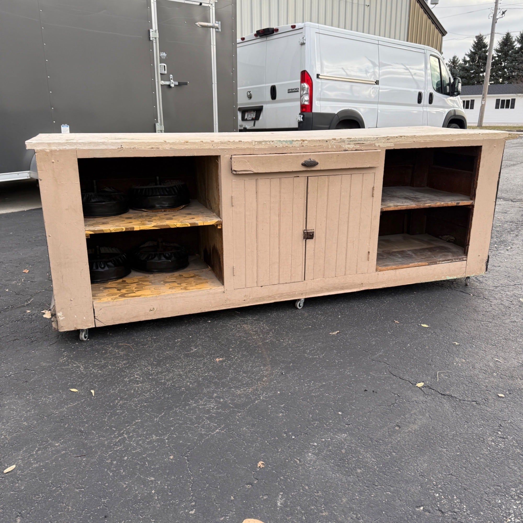 Vintage Workbench Counter Workstation Table General Mercantile Display