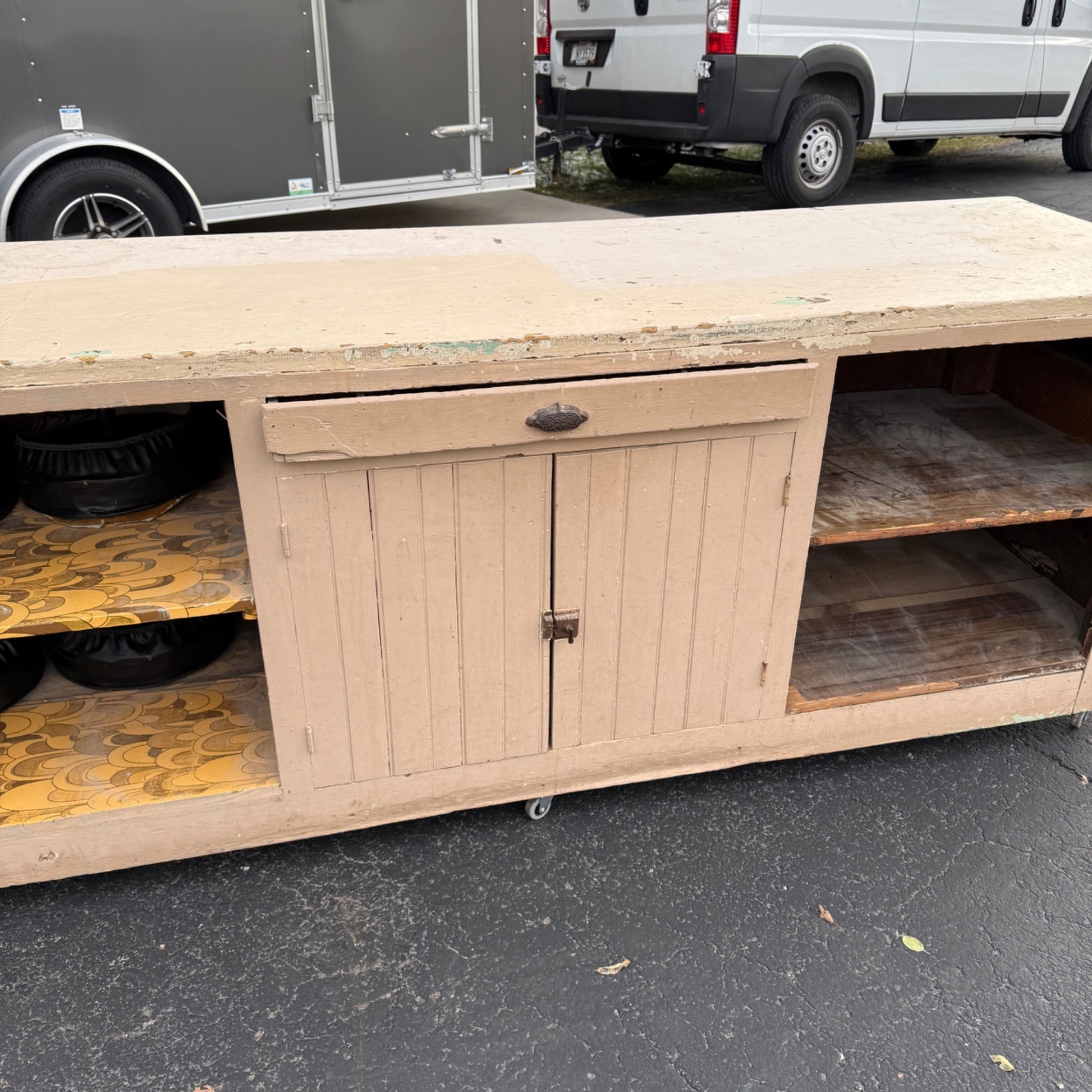 Vintage Workbench Counter Workstation Table General Mercantile Display