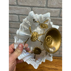 Vintage Fenton Art Glass Opalescent Ruffled Bowl