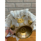 Vintage Fenton Art Glass Opalescent Ruffled Bowl