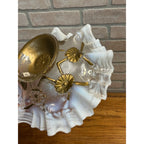 Vintage Fenton Art Glass Opalescent Ruffled Bowl