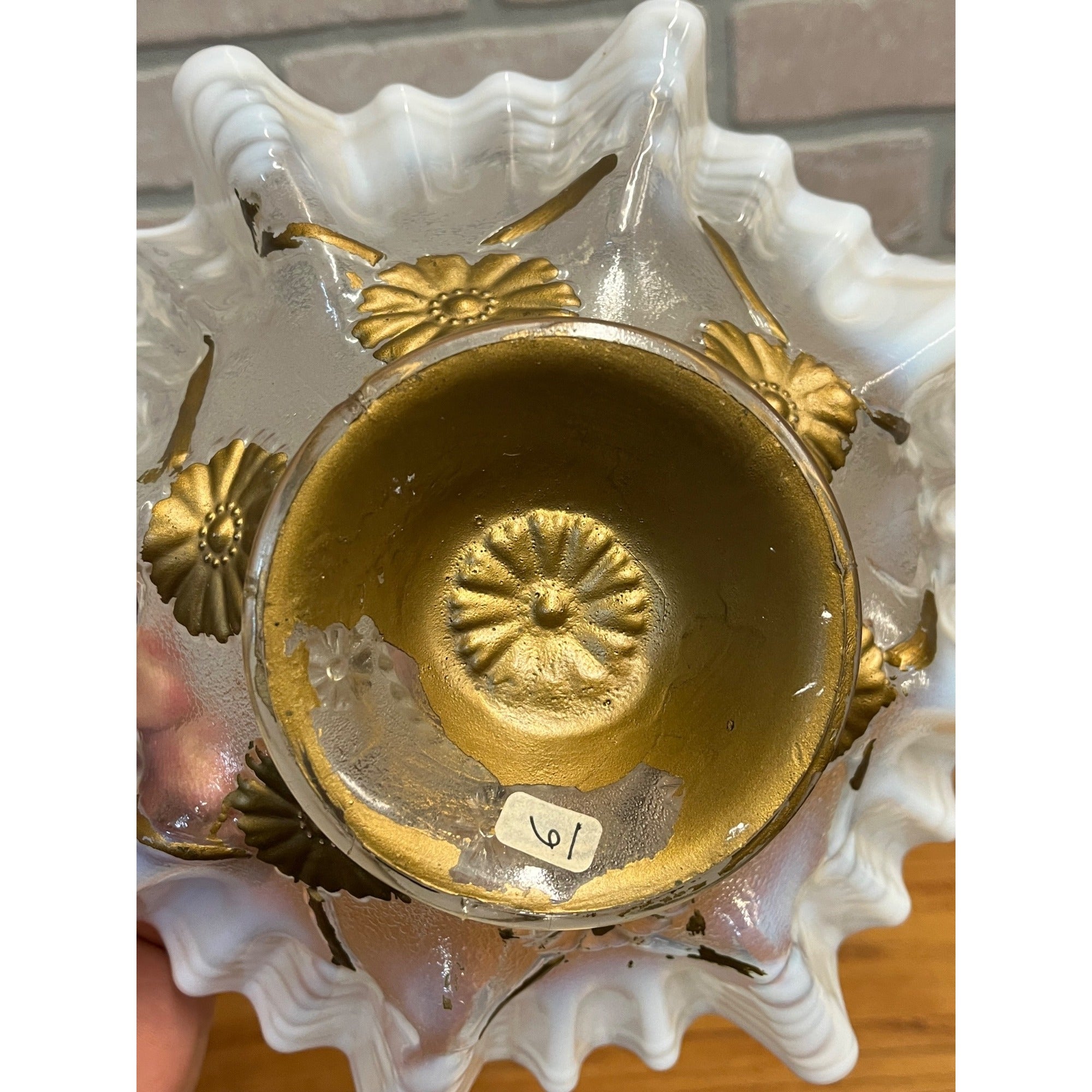 Vintage Fenton Art Glass Opalescent Ruffled Bowl