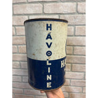 Vintage 5 Quart Havoline Motor Oil Can Auto Garage