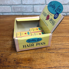 Vintage 1950s Scoldy Lox Hair Pins Advertising Sign Store Display Box w/ NOS