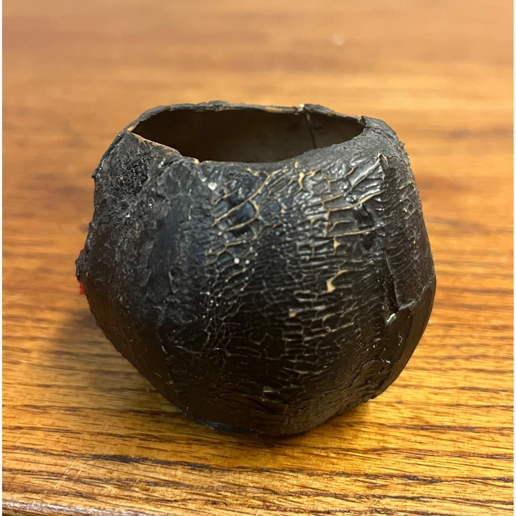 RARE Antique German Black Small Jack O'Lantern JOL Pressed Paper