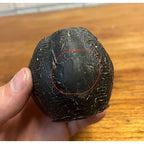 RARE Antique German Black Small Jack O'Lantern JOL Pressed Paper