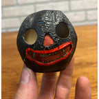 RARE Antique German Black Small Jack O'Lantern JOL Pressed Paper