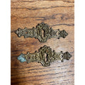 Antique Solid Brass Key Hole Escutcheons North Wind Northwind Man Victorian