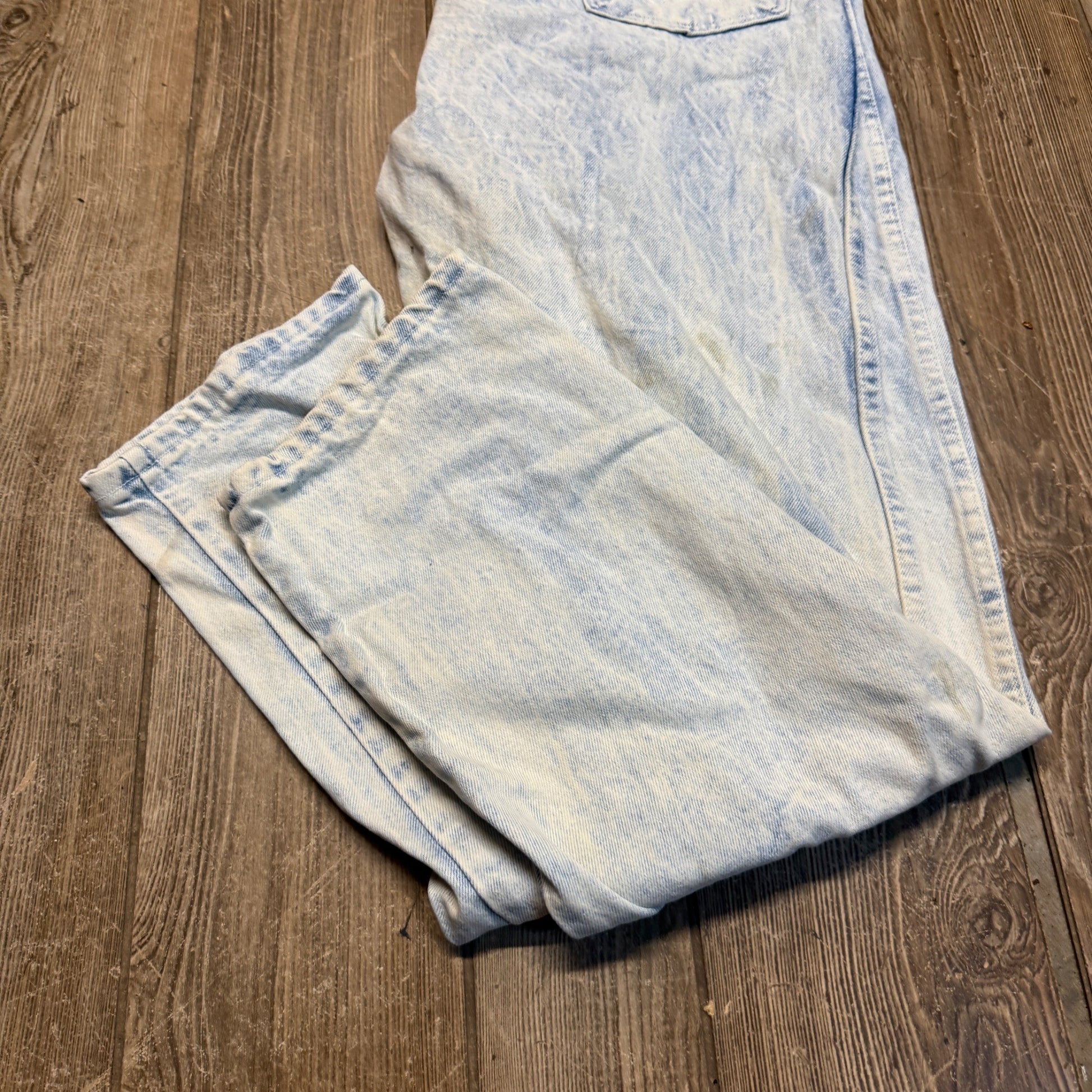 Wrangler White Acid Washed Men's Jeans 36x32 Vintage 90s Retro