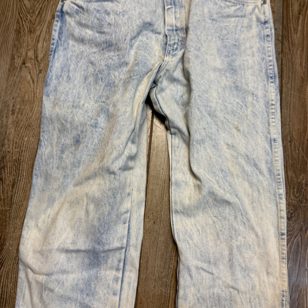 Wrangler White Acid Washed Men's Jeans 36x32 Vintage 90s Retro