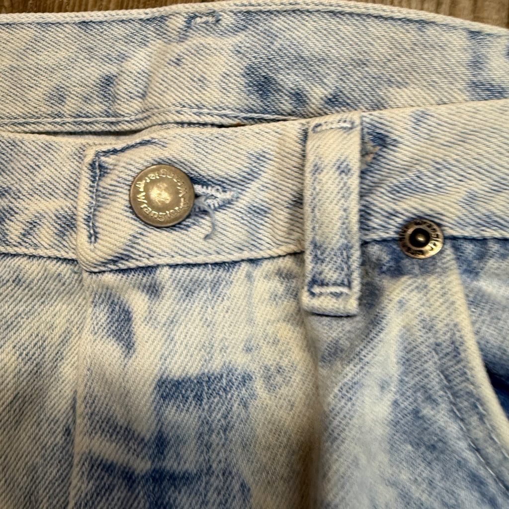 Wrangler White Acid Washed Men's Jeans 36x32 Vintage 90s Retro