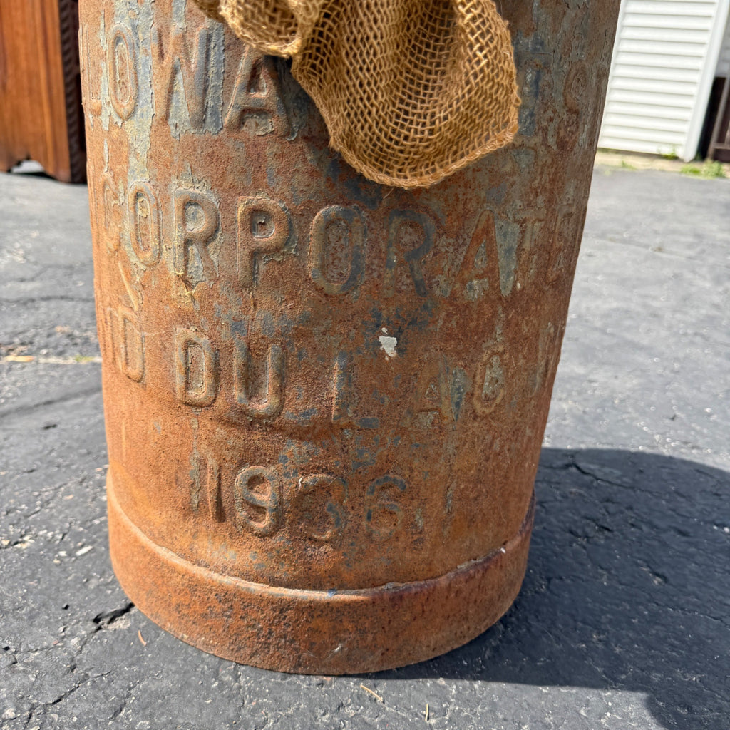 Vintage Galloway West Fond du Lac Wis Milk Dairy Can