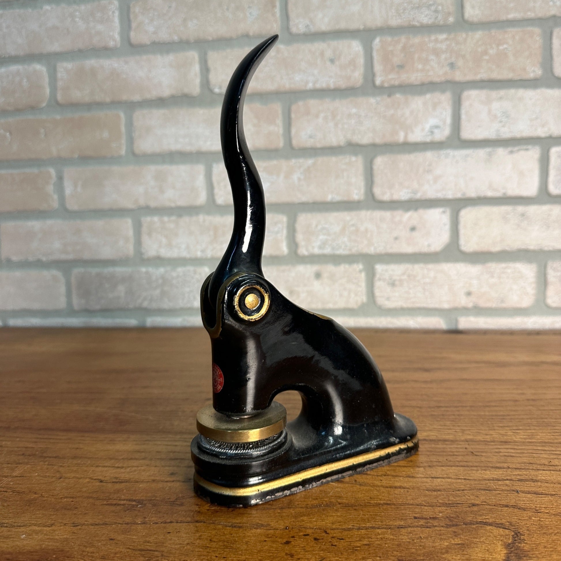 Antique Cast Iron Notary Stamp Seal -Minesota Log & Lumber Co Oregon Wis