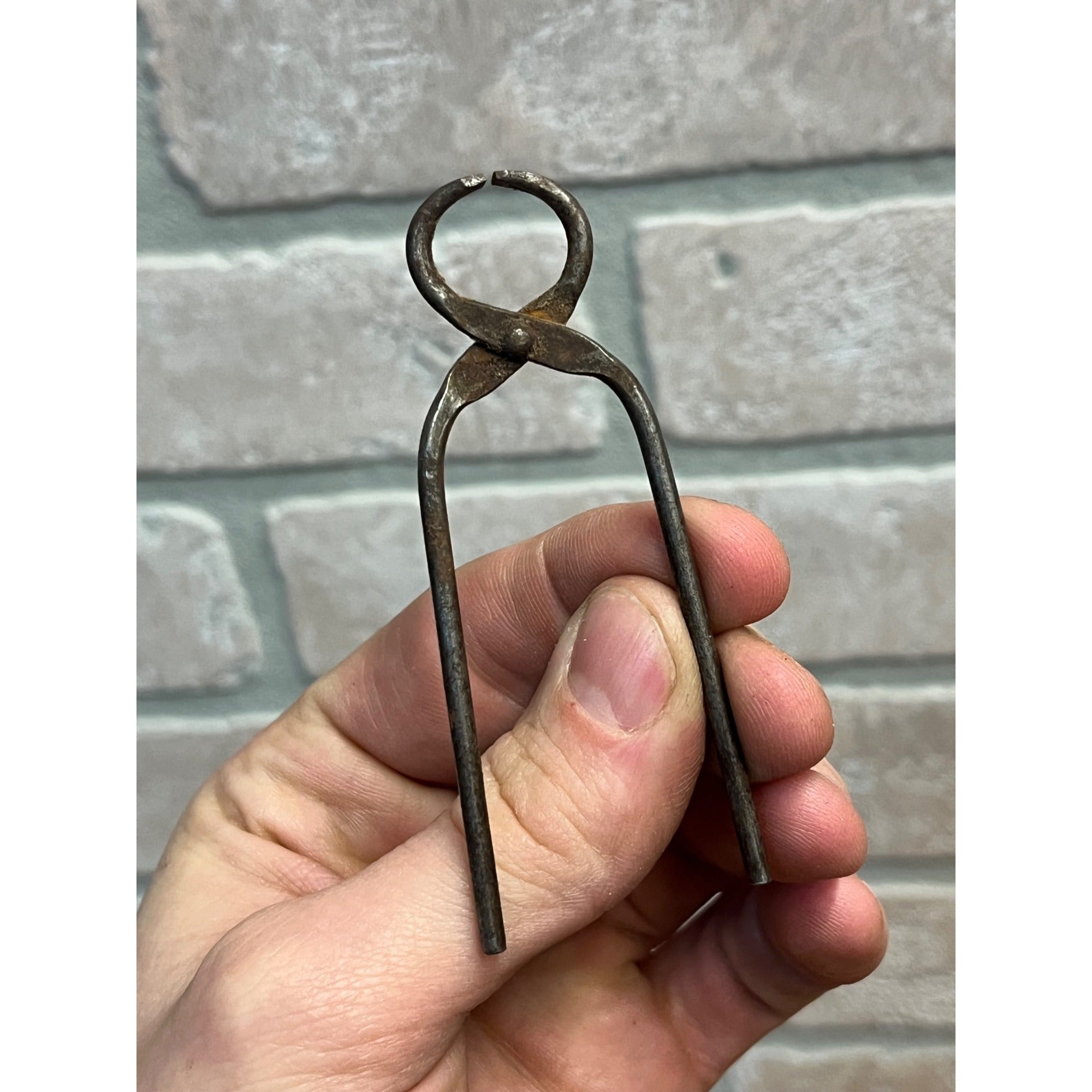 Vintage 3 1/4" Miniature Working Blacksmithing TONGS Tool