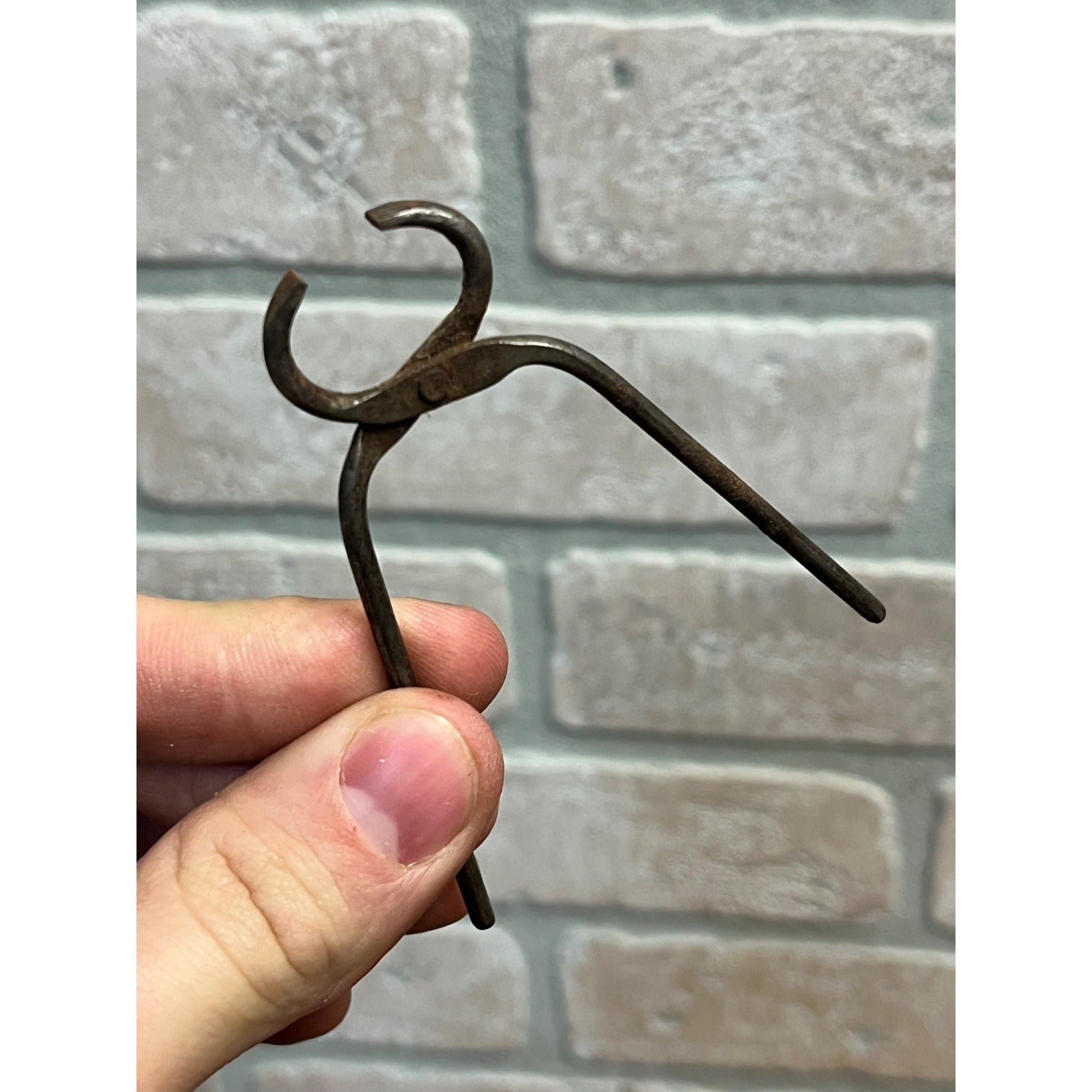 Vintage 3 1/4" Miniature Working Blacksmithing TONGS Tool