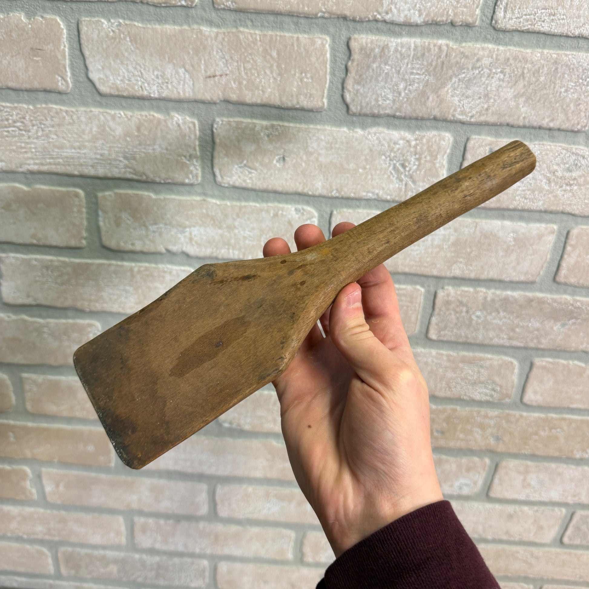 Antique Primitive 19th c Dough Bowl Scraper Kitchen Utensil Tool Farmhouse Decor