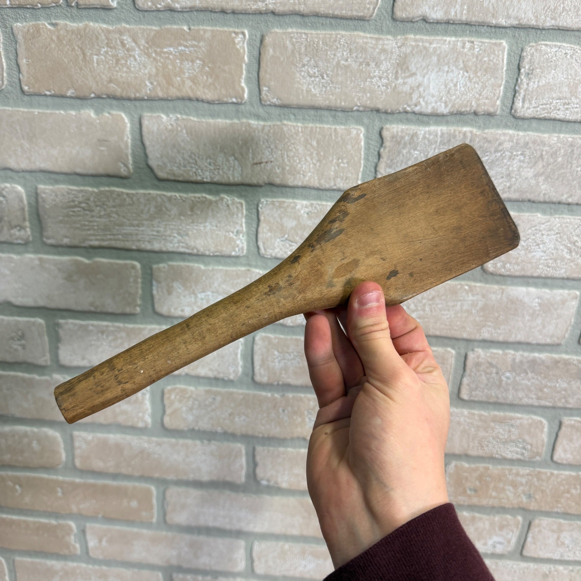 Antique Primitive 19th c Dough Bowl Scraper Kitchen Utensil Tool Farmhouse Decor