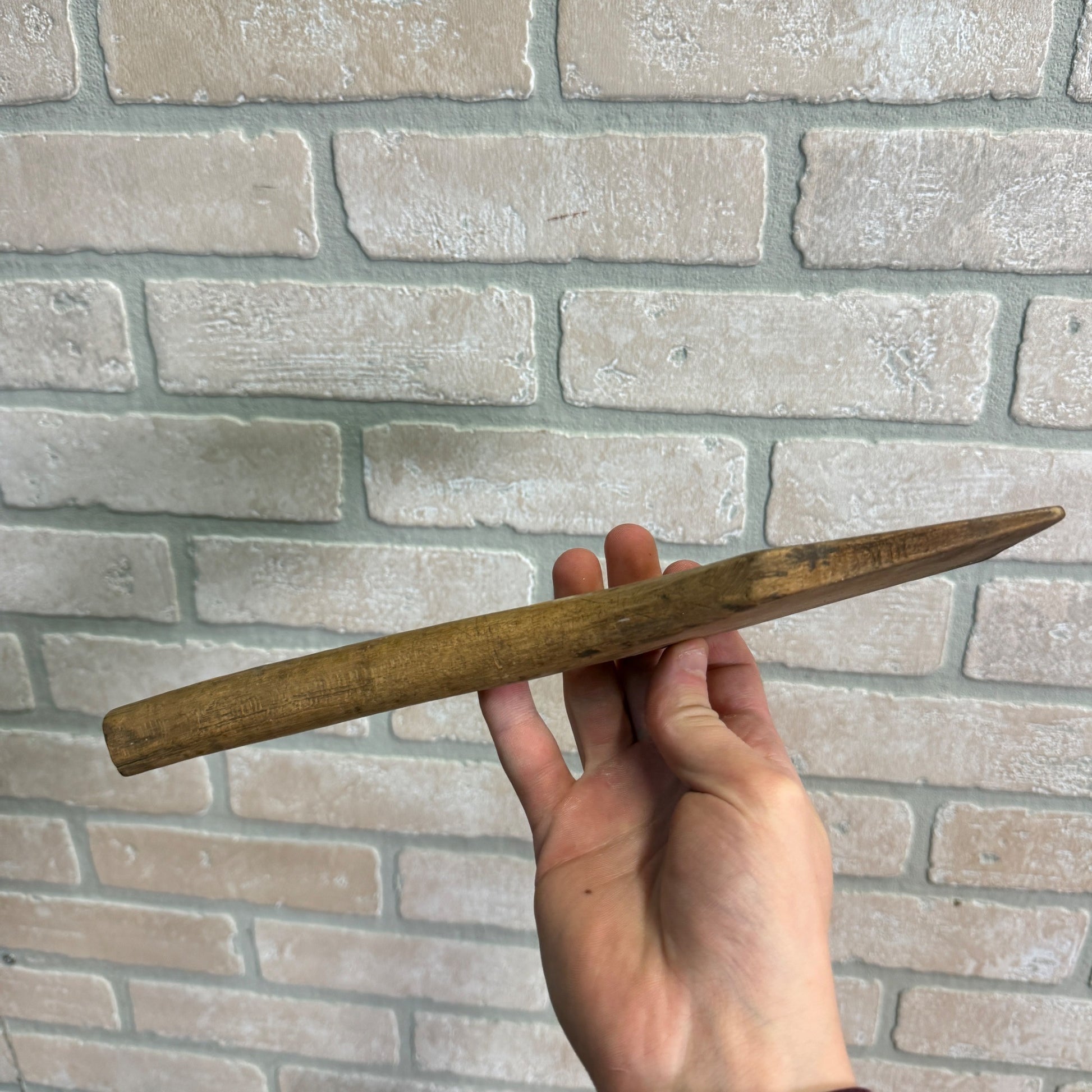 Antique Primitive 19th c Dough Bowl Scraper Kitchen Utensil Tool Farmhouse Decor