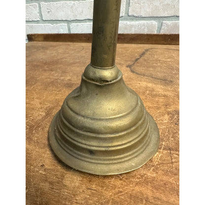 Antique Primitive Brass Whale Oil Lamp 13" w/ Insertible Reservior